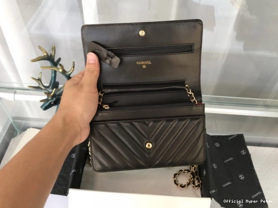 Hyper Peter  Silver CHANEL Bag Hardware Gold With Lambskin  Flap 0727